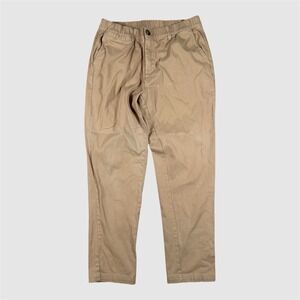 COVE USA Pants Mens 32x30(28) Khaki Elastic Waist Stretch Canvas Cotton Chino